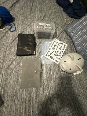 PU Leather Budget Planner Binders bundle Challenge Box and Accessories
